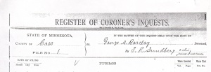 Register of Coroner's Inquest